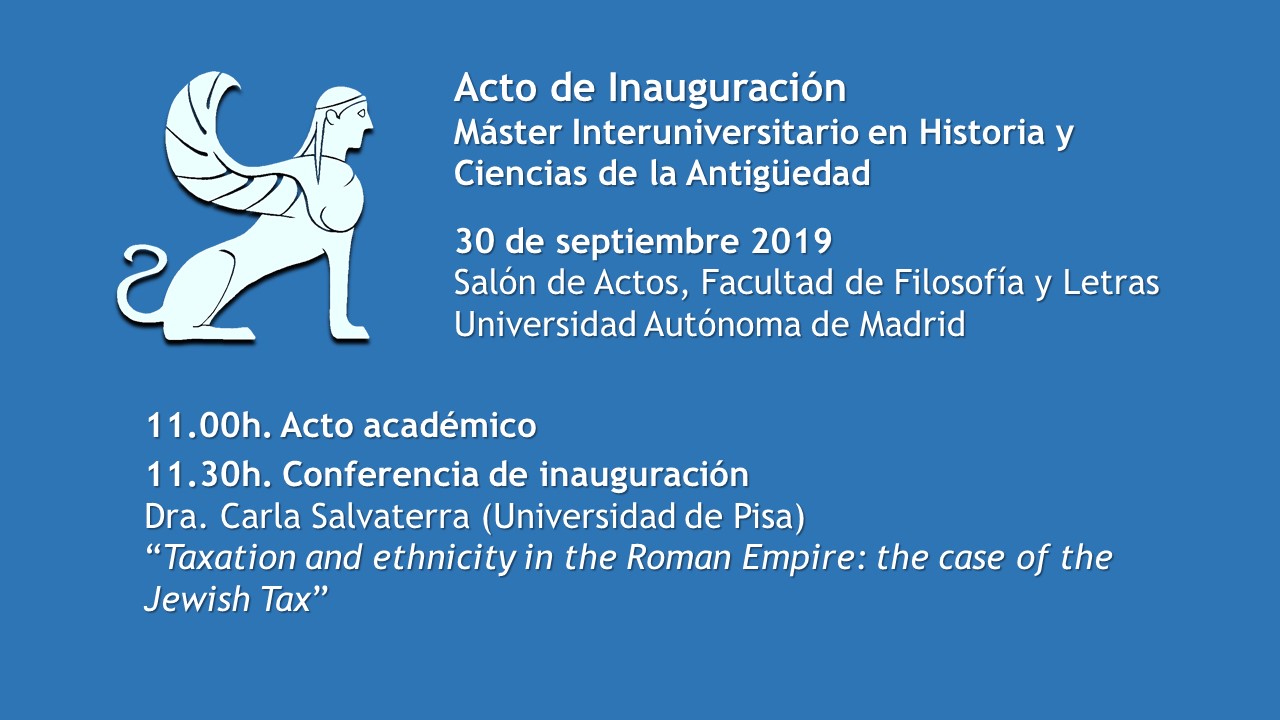 Acto de Inauguración Máster Interuniversitario en Historia y Ciencias de la Antigüedad