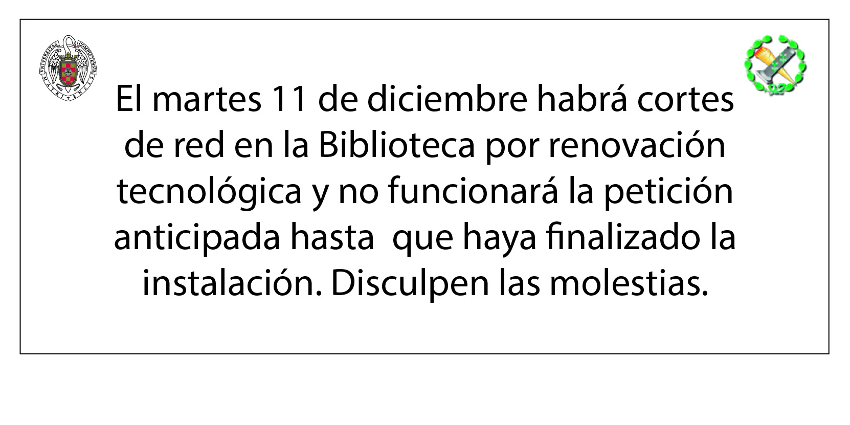 Aviso importante - Biblioteca