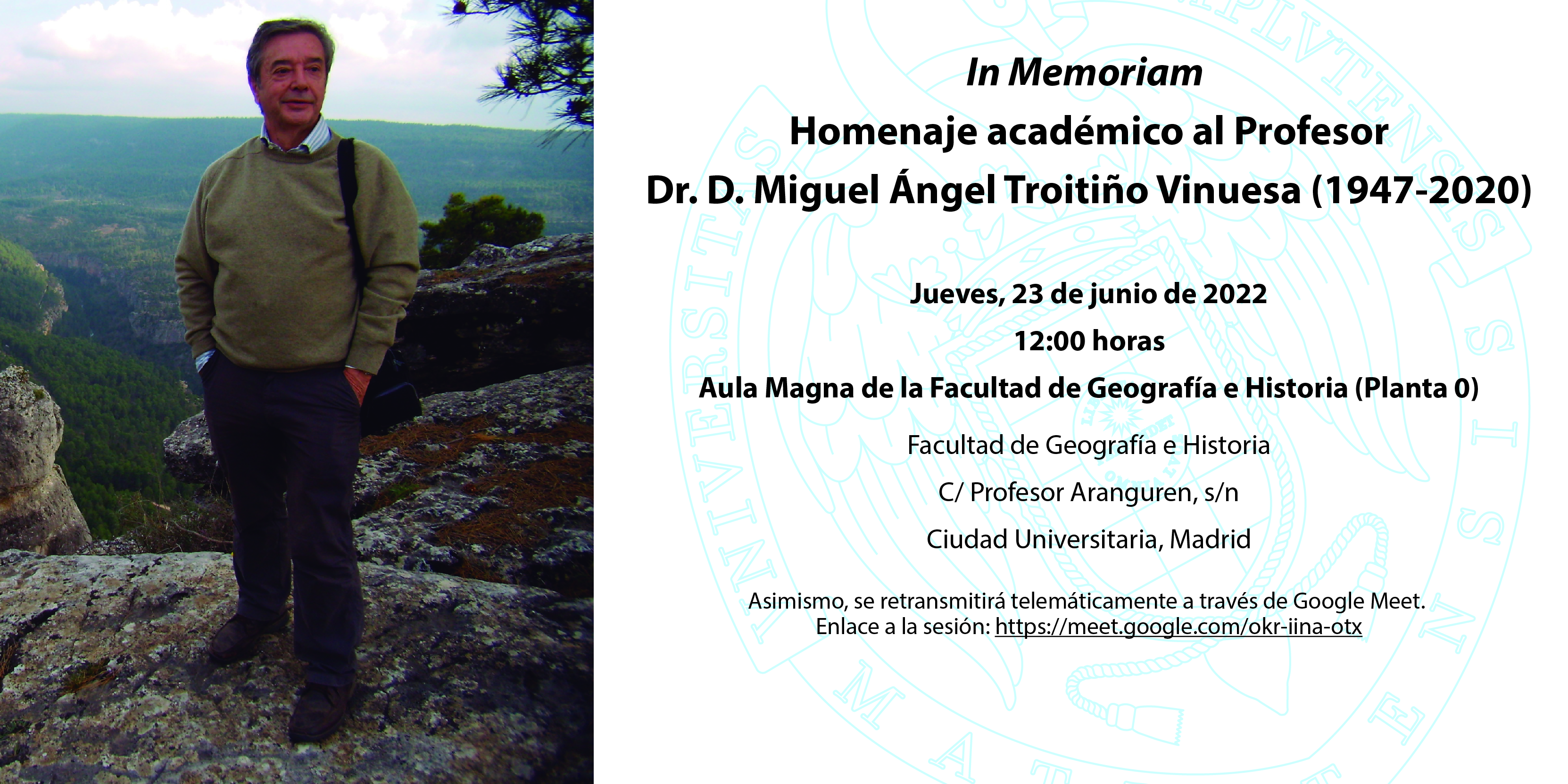 Acto Académico In Memoriam del Profesor Dr. D. Miguel Ángel Troitiño Vinuesa - 1