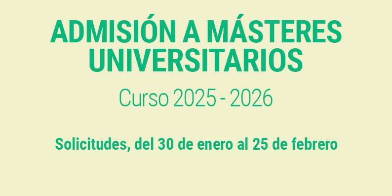 Admisión a máster universitarios