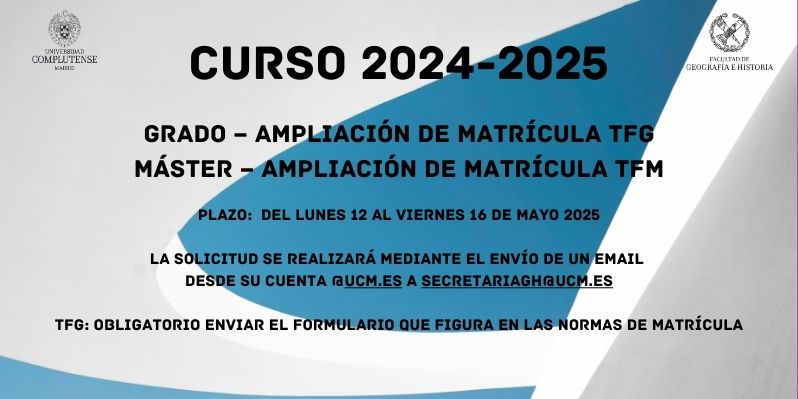 Ampliación de Matrícula TFG y TFM