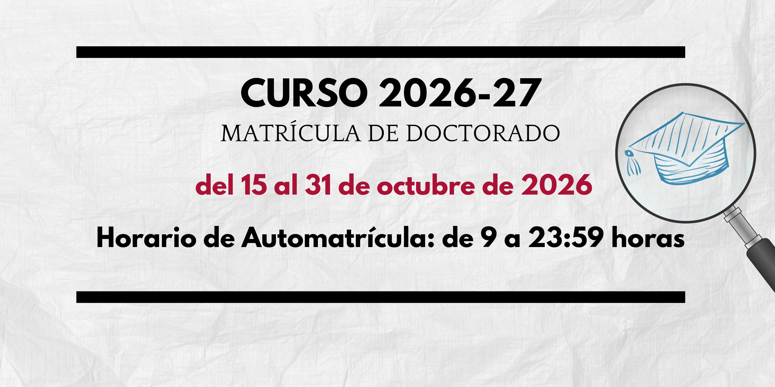 Matrícula de doctorado